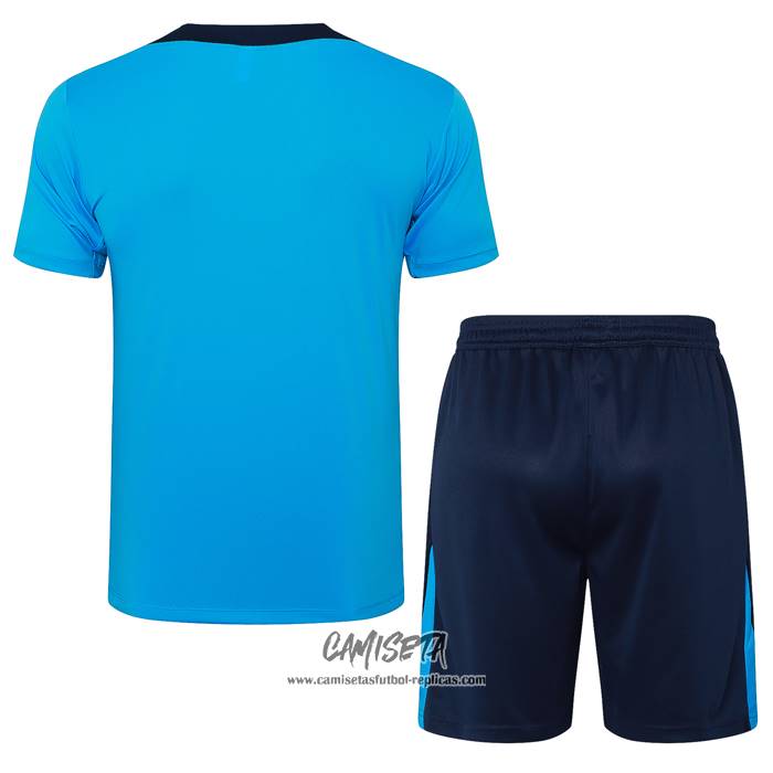 Chandal del Chelsea 2024-2025 Manga Corta Azul - Pantalon Corto